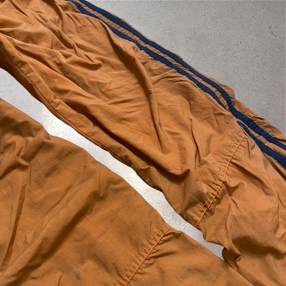 Vtg Abercrombie & Fitch Burnt Orange Nylon Track Pants | Y2K 90s - Picture 8 of 9